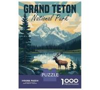 1000 Pieces Jigsaw Puzzles for Adults Grand Teton National Park Jigsaw for Adults Relax Games Perfect Decoration Unique Gifts for Birthday And Christmas 52x38cm/1000pcs