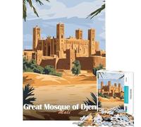 1000 Pieces Jigsaw Puzzles for Adults Great Mosque of Djenné, Mali Toy Intellectual Game Educational Games for The Whole Family Great Gifts And Toys (Size 38x52cm)