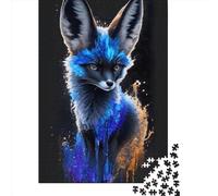 1000 Pieces Jigsaw Puzzles for Adults Grey Fennec Fox Puzzle Sets for Family Wooden Puzzles Brain Challenge Puzzle 1000pcs (75x50cm)