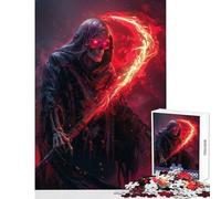 1000 Pieces Jigsaw Puzzles for Adults Grim Reaper of Fire Toy Wall Decor Gift Birthday Relaxing Games Parent-child Interaction Size 38x52cm