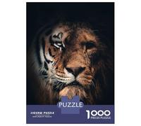 1000 Pieces Jigsaw Puzzles for Adults Half Tiger Half Lion Teenager Puzzles DIY Toys Improve Memory Birthday And Unique Gifts 52x38cm/1000pcs