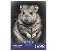 1000 Pieces Jigsaw Puzzles for Adults Hamster Pencil Drawing Adult Jigsaw Brain Teaser Game Birthday Present Birthday And Unique Gifts 38x26cm/1000pcs