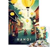 1000 Pieces Jigsaw Puzzles for Adults Hanoi, Vietnam Street Scene with Lanterns Challenging Game Toys Educational Game Wall Decoration Great Gifts And Toys (size 38x52cm)