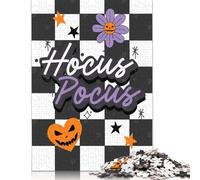 1000 Pieces Jigsaw Puzzles for Adults Hocus Pocus Halloween Square Wooden Puzzles Unique Piece Puzzle Educational Fun Games Toys 1000pcs (75x50cm)