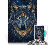 1000 Pieces Jigsaw Puzzles for Adults In The Darkness Wolf Pädagogisches Familienspiel Eltern-Kind-Interaktion52x38cm