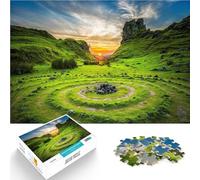 1000 Pieces Jigsaw Puzzles for Adults Isle of Skye Scotland City Made of cardboard for age 14+ wall decoration Christmas Birthday Gift。size:38x52cm/14.96x20.47inch