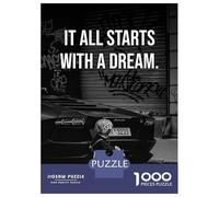 1000 Pieces Jigsaw Puzzles for Adults It All Starts With A Dream Jigsaws for Adults Brain Teaser Game Stress Reliever Birthday And Unique Gifts 70x50cm/1000pcs