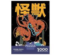 1000 Pieces Jigsaw Puzzles for Adults Japanese Dragon Kaiju Adult Jigsaw Puzzle Toy Wall Decor Analysis And Logic for Is Ideal As A Gift 70x50cm/1000pcs