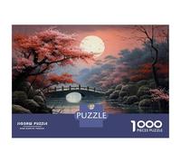 1000 Pieces Jigsaw Puzzles for Adults Japanese Garden Moonlight Scene Adult Jigsaw Puzzle Toy Wall Decor Analysis And Logic for Is Ideal As A Gift 52x38cm/1000pcs