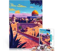 1000 Pieces Jigsaw Puzzles for Adults Jerusalem Skyline pädagogische Herausforderung Wunschliste mit dem Weihnachtsmann52x38cm