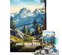 1000 Pieces Jigsaw Puzzles for Adults John Muir Trail Landscape Illustration Challenging Game Toys Educational Game Wall Decoration Great Gifts And Toys (size 50x75cm)
