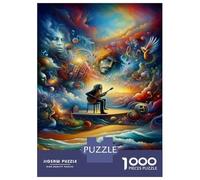 1000 Pieces Jigsaw Puzzles for Adults Journey Through Music A Dreamy Guitarist's Odyssey Jigsaw for Adults Family Game Precision Cutting Unique Gifts for Birthday And Christmas 70x50cm/1000pcs