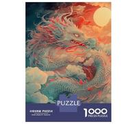 1000 Pieces Jigsaw Puzzles for Adults Kanagawa Dragon in Clouds Jigsaw Puzzle Family Game Wall Art Unique Gifts for Birthday And Christmas 52x38cm/1000pcs