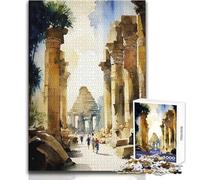 1000 Pieces Jigsaw Puzzles for Adults Karnak Temple Egypt Cozy And Calming Leisure Fun Seamless Fit High Precision Toy Size 38x26cm
