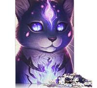 1000 Pieces Jigsaw Puzzles for Adults Kitty Magic Square Wooden Puzzles Unique Piece Puzzle Educational Fun Games Toys 1000pcs (75x50cm)