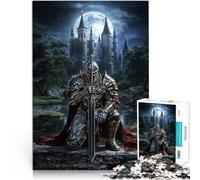 1000 Pieces Jigsaw Puzzles for Adults Knight Before Castle Made of cardboard for age 14+ Intellectual decompression educational toy Birthday Gifts。size：26x38cm/10.24x14.96inch
