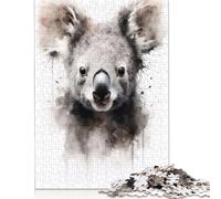 1000 Pieces Jigsaw Puzzles for Adults 'Koala Beauty Watercolor Square Wooden Puzzles Unique Piece Puzzle Educational Fun Games Toys 1000pcs (75x50cm)