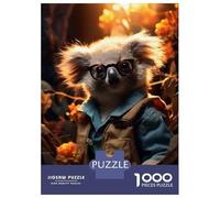 1000 Pieces Jigsaw Puzzles for Adults Koala with Glasses in Jungle Puzzles for Adults Anti-Stress Toys Staycation Kill Time Birthday And Unique Gifts 52x38cm/1000pcs