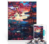 1000 Pieces Jigsaw Puzzles for Adults Kyoto Cherry Blossom Herausforderndes Spiel einzigartiges Herausforderungsspiel75x50cm