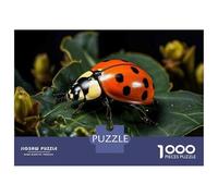 1000 Pieces Jigsaw Puzzles for Adults Ladybug on A Leaf Adult Jigsaw Puzzle Toy Wall Decor Analysis And Logic for Is Ideal As A Gift 38x26cm/1000pcs
