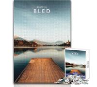 1000 Pieces Jigsaw Puzzles for Adults Lake Bled Slovenia Educational Family Game Difficult Hard Gift For Birthdays Size 50x75cm