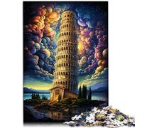 1000 Pieces Jigsaw Puzzles for Adults leaning tower of pisa italy Stress Relief 26x38cm is ideal as gifts for the whole family
