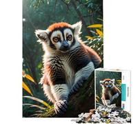 1000 Pieces Jigsaw Puzzles for Adults Lemur Primates Educational Challenge For Family Fun Relax Games for Ages 14 And over (38x52cm)