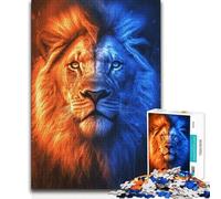 1000 Pieces Jigsaw Puzzles for Adults Lion Animal Wildlife Challenging Game Toys Home Decoration Educational Toy 50x75cm(1000pcs)