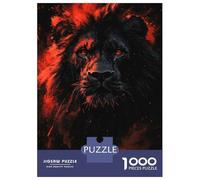 1000 Pieces Jigsaw Puzzles for Adults Lion with Red Eyes Adult Jigsaw Puzzle Toy Wall Decor Analysis And Logic for Is Ideal As A Gift 52x38cm/1000pcs