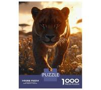 1000 Pieces Jigsaw Puzzles for Adults Lioness Walking Through Field at Sunset Adult Jigsaw Puzzle Toy Wall Decor Analysis And Logic for Is Ideal As A Gift 38x26cm/1000pcs