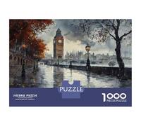 1000 Pieces Jigsaw Puzzles for Adults London Rainy Day Scene Puzzle for Adults Toy Wall Decor Perfect Decoration Unique Gifts for Birthday And Christmas 38x26cm/1000pcs