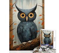 1000 Pieces Jigsaw Puzzles for Adults Loving Owl Funny Enjoy Peaceful Family Home Time Heartfelt Idea (50x75cm)