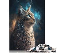 1000 Pieces Jigsaw Puzzles for Adults Lynx Galaxy Puzzles 1000 Piece Jigsaws for Adults Puzzle Birthday Gifts 1000pcs (75x50cm)