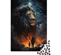 1000 Pieces Jigsaw Puzzles for Adults Magical Lion Encounter Jigsaws for Adults Anti-Stress Toys Hand Speed Race Parent-child Interaction 70x50cm/1000pcs