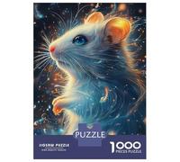 1000 Pieces Jigsaw Puzzles for Adults Magical White Hamster Adult Jigsaw Puzzle Toy Wall Decor Analysis And Logic for Is Ideal As A Gift 70x50cm/1000pcs