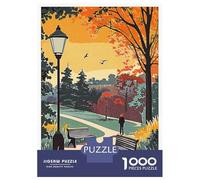1000 Pieces Jigsaw Puzzles for Adults Maidstone Park Illustration Jigsaw for Adults Family Game Precision Cutting Unique Gifts for Birthday And Christmas 38x26cm/1000pcs