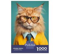 1000 Pieces Jigsaw Puzzles for Adults Maine Coon Dressed Cat Adult Puzzles Relaxing Games Difficult Hard Unique Gifts for Birthday And Christmas 38x26cm/1000pcs