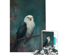 1000 Pieces Jigsaw Puzzles for Adults Majestic Bald Eagle Help The Brain Exercise Stress Reliever Family Game for Age 14+ Game (50X75CM)