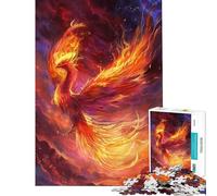 1000 Pieces Jigsaw Puzzles for Adults Majestic Phoenix In Flames Puzzles for Adults Relax Games A Work of Art Difficult And Challenge (Size 38x26cm)