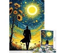 1000 Pieces Jigsaw Puzzles for Adults Man Walking Towards Sun Practical Game Improve Memory Toy Wall Decor Christmas Birthday Gifts (38x52cm)