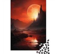 1000 Pieces Jigsaw Puzzles for Adults Mars Landscape with Giant Moon Jigsaws for Adults DIY Toys Presents for Women Difficult And Challenge 38x26cm/1000pcs