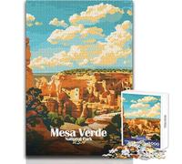 1000 Pieces Jigsaw Puzzles for Adults Mesa Verde National Park Illustration Educational Family Game Difficult Hard Gift For Birthdays Size 50x75cm