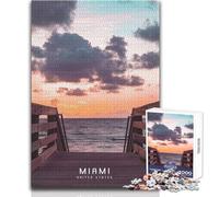1000 Pieces Jigsaw Puzzles for Adults Miami Educational Family Game Difficult Hard Gift For Birthdays Size 38x26cm