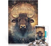 1000 Pieces Jigsaw Puzzles for Adults “Mighty Cow” Made of cardboard，for and 14 years and over Tough challenge Birthday Gifts。size：26x38cm/10.24x14.96inch