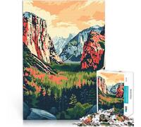 1000 Pieces Jigsaw Puzzles for Adults Minimalist Yosemite Art Entspannungsspiele Lernspiel für Geburtstag, Weihnachten52x38cm
