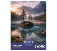 1000 Pieces Jigsaw Puzzles for Adults Misty Mountain Lake Sunrise Jigsaw for Adults Brain Teaser Game Presents for Women Birthday And Unique Gifts 52x38cm/1000pcs