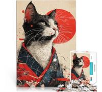 1000 Pieces Jigsaw Puzzles for Adults Modern Ninja Cat Staycation: Zeit totschlagen Geschenke für Freunde und Familie38x26cm
