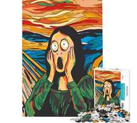 1000 Pieces Jigsaw Puzzles for Adults Mona Lisa The Scream Educational Challenge For Family Fun Relax Games for Ages 14 And over (50x75cm)