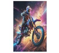 1000 Pieces Jigsaw Puzzles for Adults Motocross Puzzle Teenagers Game Stress Reliever Difficult Challenge （78×53cm）