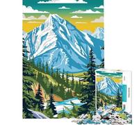 1000 Pieces Jigsaw Puzzles for Adults Mountain Landscape Art Siberia Help The Brain Exercise Stress Reliever Family Game for Age 14+ Game (38X26CM)